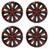 Puklice pre Opel 15 RAPIDE red and black Versaco Tuning.Cool