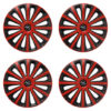 Puklice pre Opel 15 TREND red and black Versaco Tuning.Cool