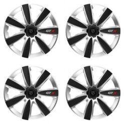 Puklice pre Peugeot (nové logo) 14 GTX CARBON silver/black Versaco Tuning.Cool