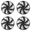Puklice pre Peugeot (nové logo) 14 Vector RC black and silver Versaco Tuning.Cool