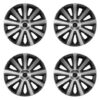 Puklice pre Peugeot (nové logo) 16 Aviator carbon silver&black Versaco Tuning.Cool