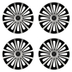 Puklice pre Peugeot (nové logo) 16 TREND silver and black Versaco Tuning.Cool