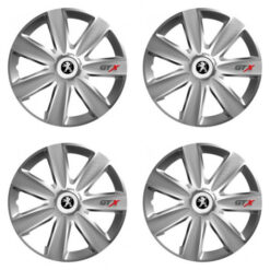 Puklice pre Peugeot (staršie logo) 14 GTX CARBON silver Versaco Tuning.Cool
