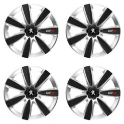 Puklice pre Peugeot (staršie logo) 14 GTX CARBON silver/black Versaco Tuning.Cool