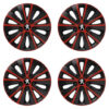 Puklice pre Peugeot (staršie logo) 15 RAPIDE red and black Versaco Tuning.Cool