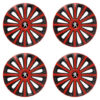 Puklice pre Peugeot (staršie logo) 15 TREND red and black Versaco Tuning.Cool