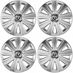 Puklice pre Peugeot (staršie logo) 16 Aviator carbon RC 16 silver Versaco Tuning.Cool