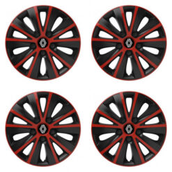 Puklice pre Renault (nové logo) 14 RAPIDE red and black Versaco Tuning.Cool