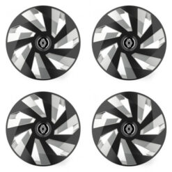 Puklice pre Renault (nové logo) 15 Vector RC black and silver Versaco Tuning.Cool