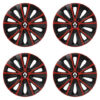 Puklice pre Renault (staršie logo) 15 RAPIDE red and black Versaco Tuning.Cool