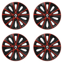 Puklice pre Renault (staršie logo) 15 RAPIDE red and black Versaco Tuning.Cool
