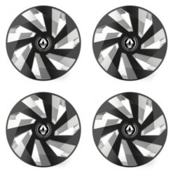 Puklice pre Renault (staršie logo) 15 Vector RC black and silver Versaco Tuning.Cool