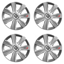 Puklice pre Seat 14 GTX CARBON silver Versaco Tuning.Cool