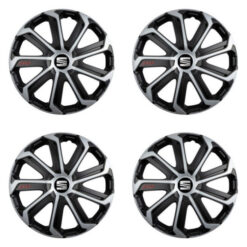 Puklice pre Seat 15 Evo black&silver Versaco Tuning.Cool