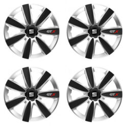 Puklice pre Seat 15 GTX CARBON silver/black Versaco Tuning.Cool