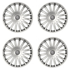 Puklice pre VW (čierne) 16 CRYSTAL silver Versaco Tuning.Cool
