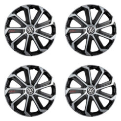 Puklice pre VW (čierne) 16 Evo black&silver Versaco Tuning.Cool