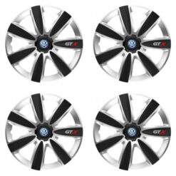 Puklice pre VW (modré) 15 GTX CARBON silver/black Versaco Tuning.Cool