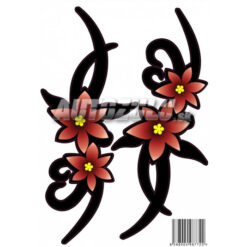 Samolepka kvet červený 2ks AutoZulu Tuning.Cool