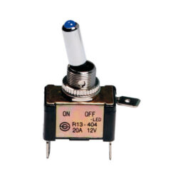 Spínač páčkový 12 V 20 A modrý Model 2 Lampa Tuning.Cool