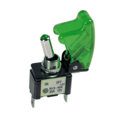 Spínač páčkový 12 V 20 A zelený Model 4 Lampa Tuning.Cool
