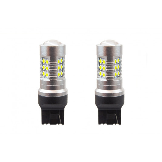 Žiarovky LED 1156 CANBUS 24SMD 3030 T20 7440 W21W White 12V/24V (2ks) Amio Tuning.Cool