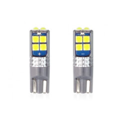 Žiarovky LED CANBUS 10SMD 3030 T10 W5W White 12V/24V (2ks) Amio Tuning.Cool
