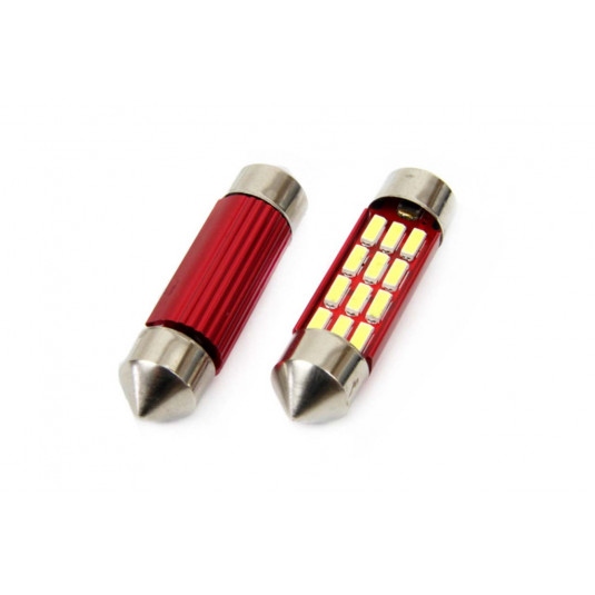 Žiarovky LED CANBUS 12SMD 4014 36mm White 12V/24V (2ks) Amio Tuning.Cool