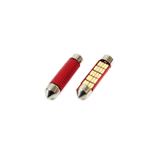 Žiarovky LED CANBUS 12SMD 4014 Festoon 41mm White 12V/24V (2ks) V2 Amio Tuning.Cool