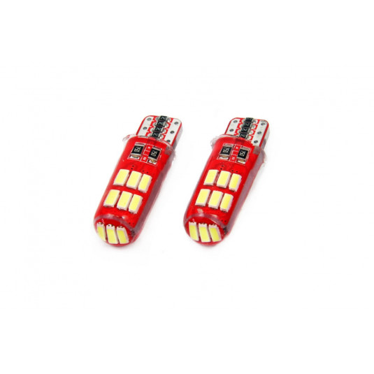 Žiarovky LED CANBUS 15SMD 4014 T10e (W5W) SILCA White 12V (2ks) Amio Tuning.Cool
