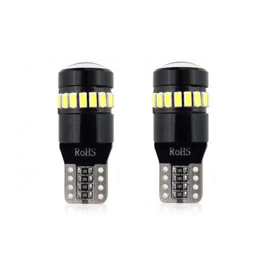 Žiarovky LED CANBUS 18SMD 3014 + 1SMD 1SMD T10 W5W White 12V/24V (2ks) Amio Tuning.Cool