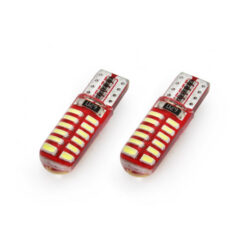 Žiarovky LED CANBUS 24SMD 3014 T10e (W5W) SILCA White 12V (2ks) Amio Tuning.Cool