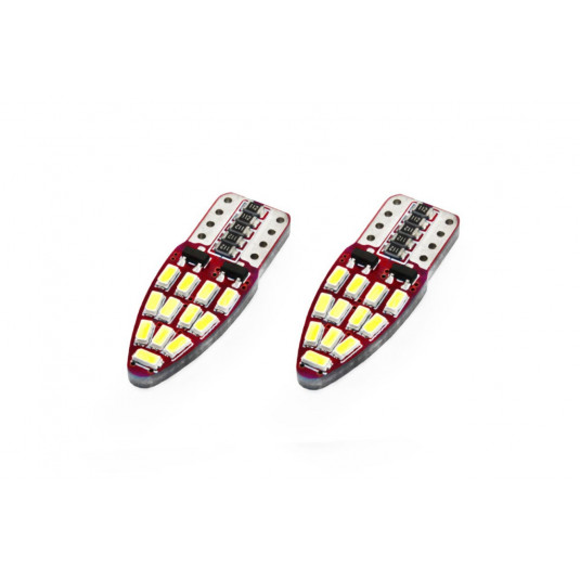 Žiarovky LED CANBUS 24SMD 3014 T10e (W5W) White 12V (2ks) Amio Tuning.Cool