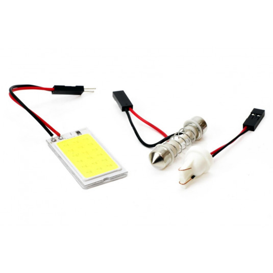 Žiarovky LED CLASSIC T10 W5W C5W 1xCOB-18 12V Light board (2ks) Amio Tuning.Cool