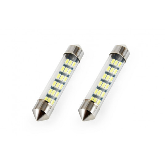Žiarovky LED STANDARD Festoon C5W 18xSMD 3014 12V 41mm (2ks) Amio Tuning.Cool
